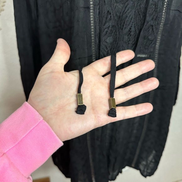 Ava & Viv black sheer boho blouse NEW size XL - Picture 2 of 7